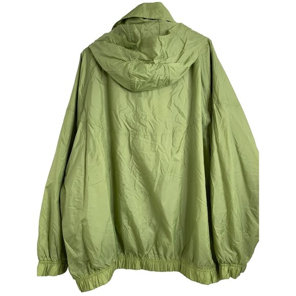 Nike Mens XL Nike Green Pullover Windbreaker Perf LIned Breathable Hood 7048 - Picture 13 of 14